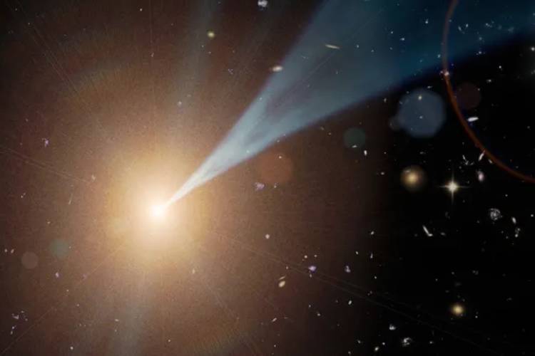 หลุมดำมวลมหาศาลที่ใจกลางห่างออกไปกว่า 656 ล้านปีแสง